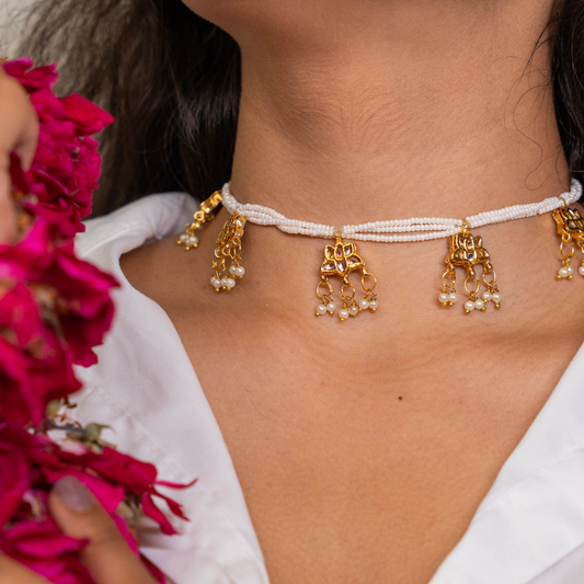 Mahira Lotus Choker Necklace