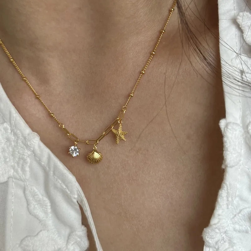 Golden Getaway Charms Necklace