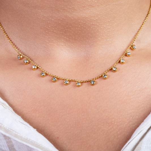 The Golden Whispers Charms necklace
