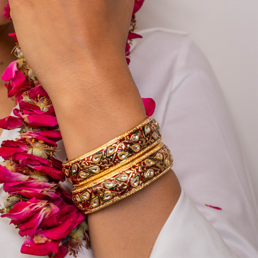 Set of 2 Enamel Mira Bangles