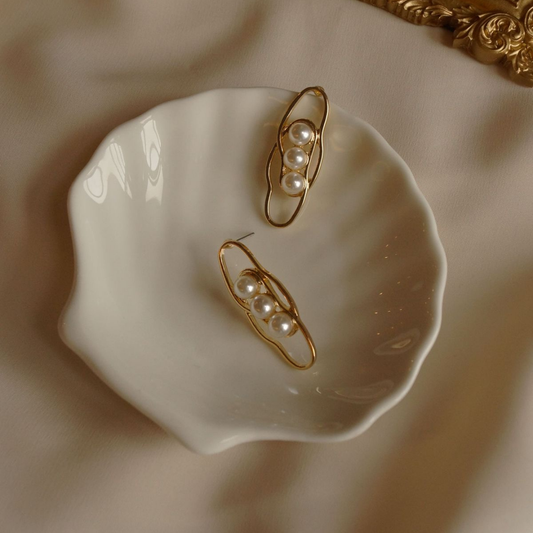 Dahlia Faux Pearl Earrings