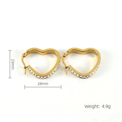 Heart of Sparkle Hoop Earrings