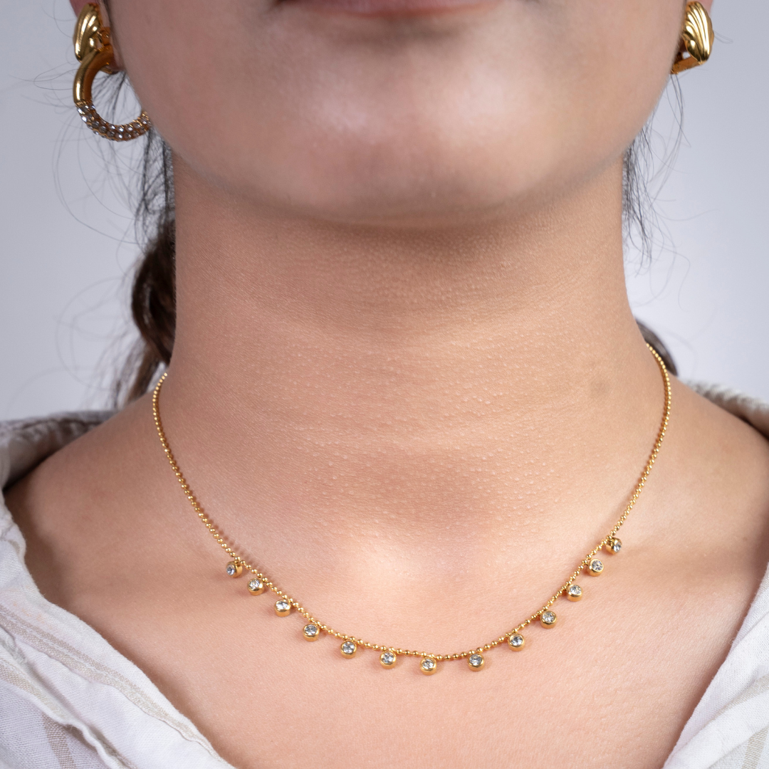 The Golden Whispers Charms necklace