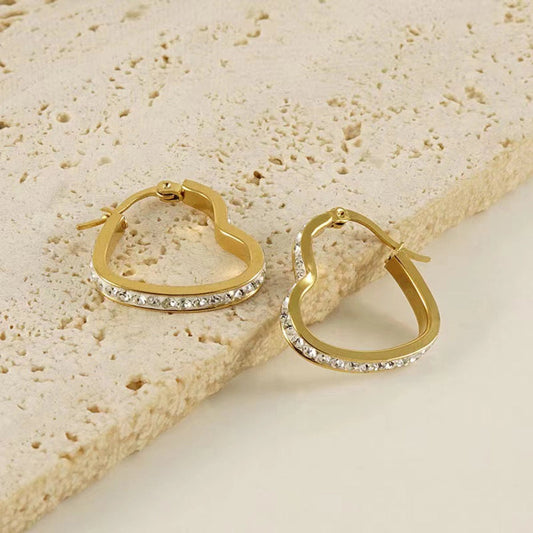 Heart of Sparkle Hoop Earrings