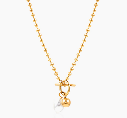The Soft Escape pearl charms necklace