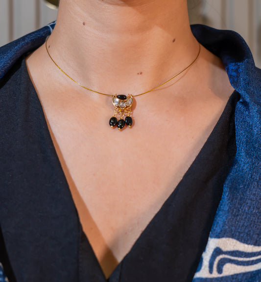 Noor Black Stone Necklace