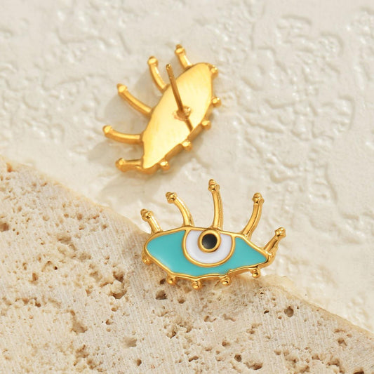 Turquoise Evil Eye Stud earrings