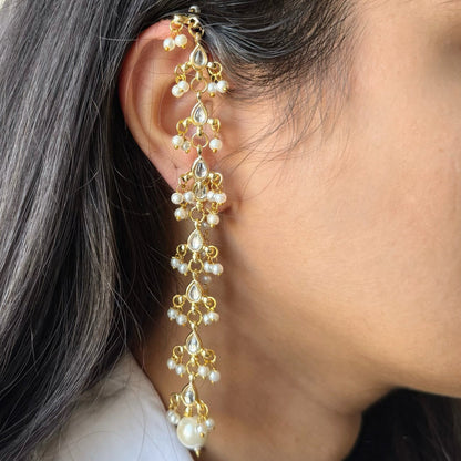 Seher Kundan Drop Earrings